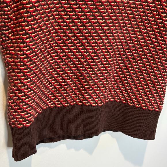 Talbots Brown & Red Sweater Vest - size Large - Picture 3 of 6